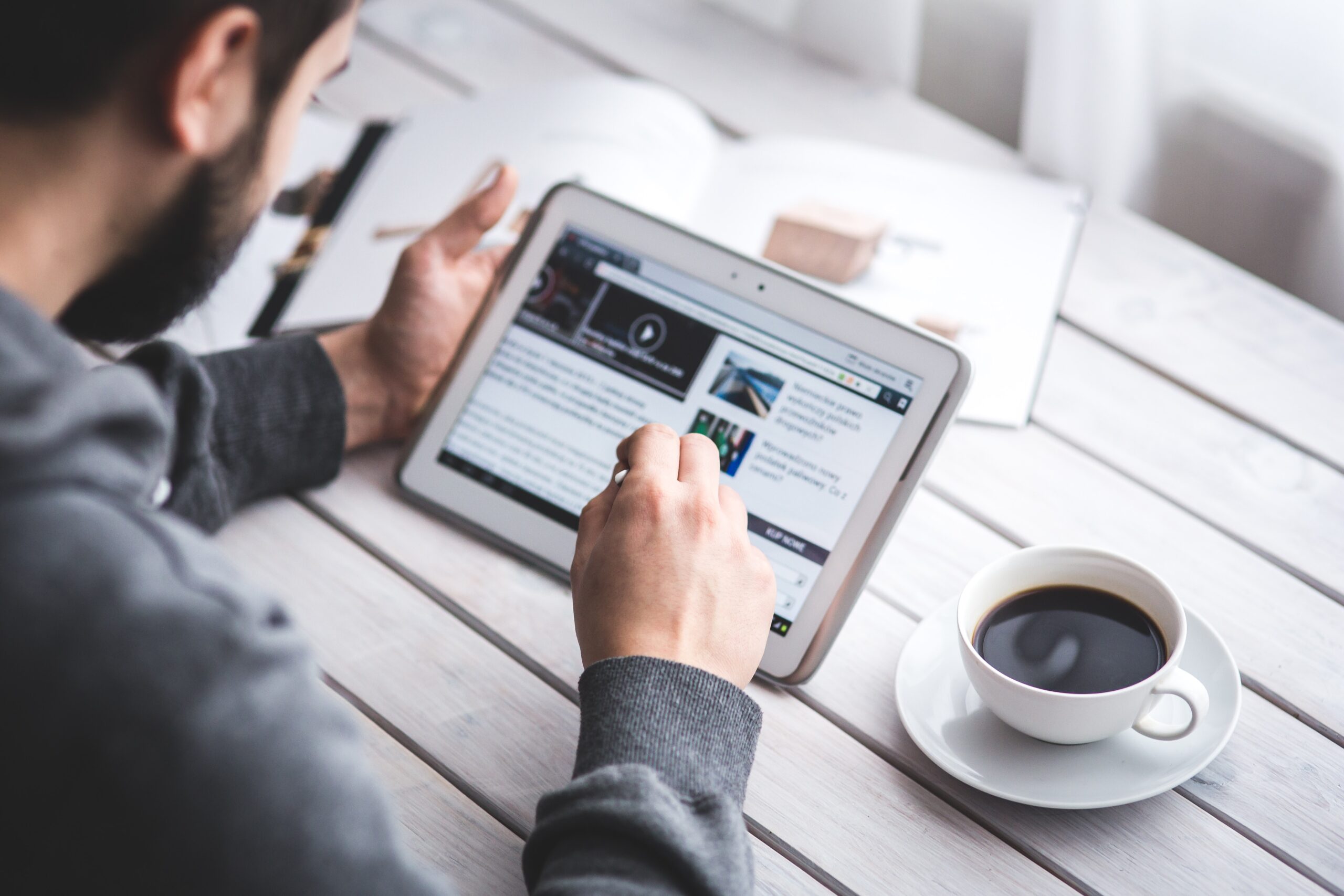 Man Using Screen