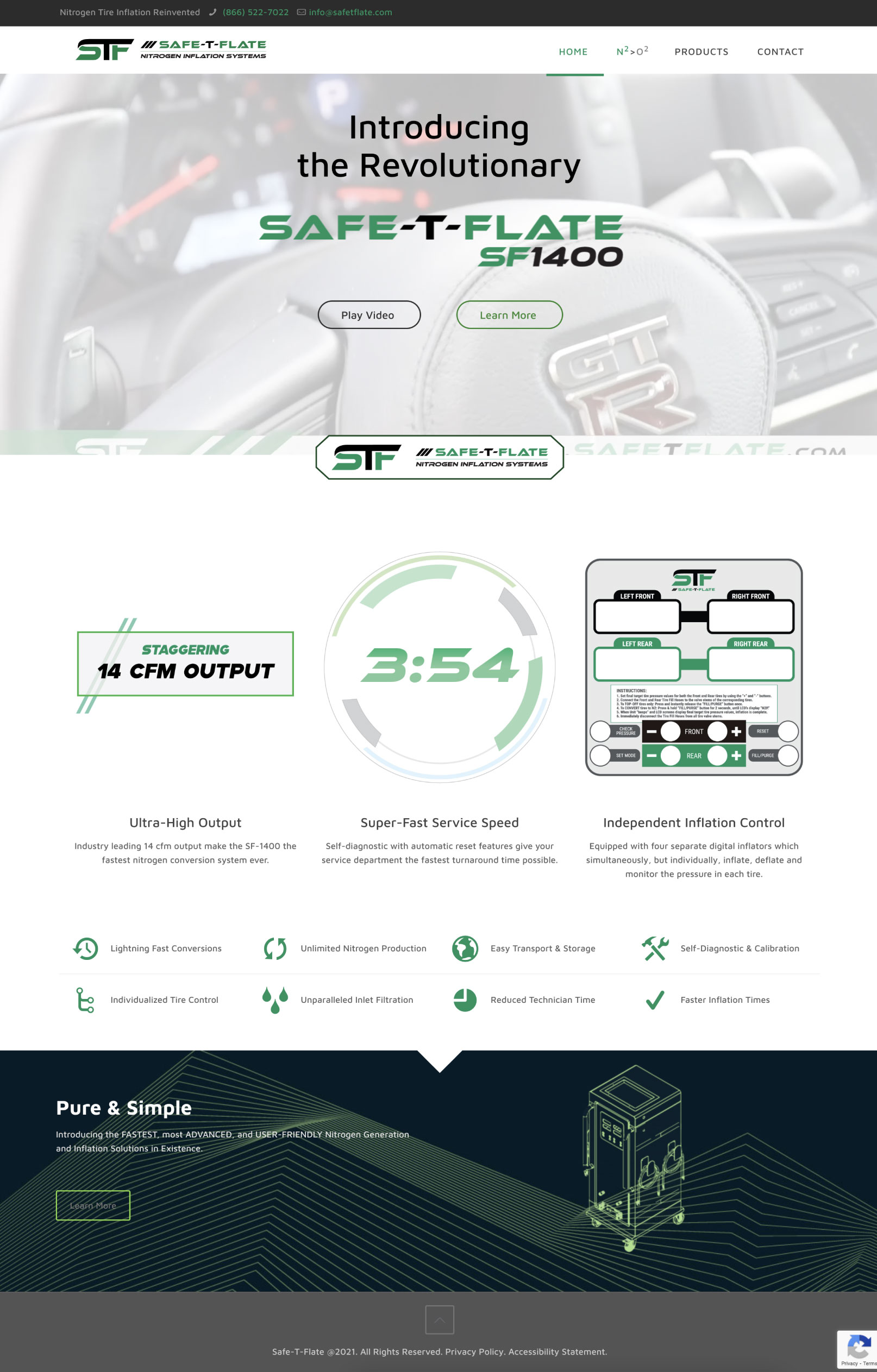 Safe-t-flate website homepage