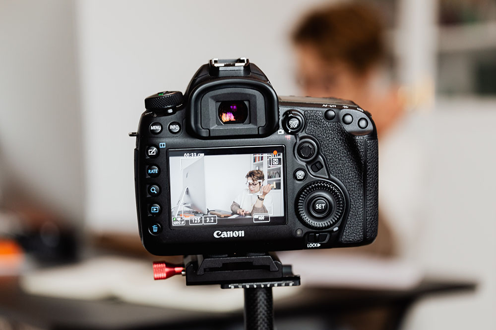 Recording a video for affiliate marketing