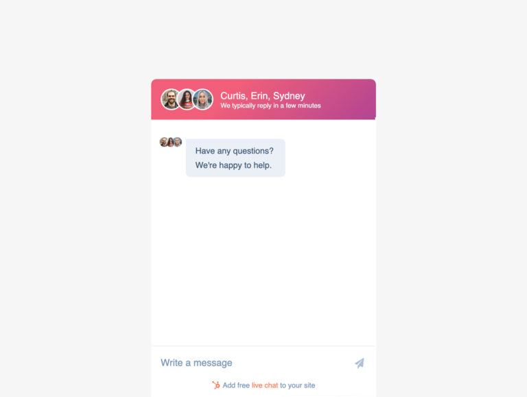 chat flows welcome message