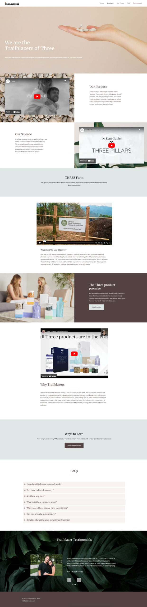 Trailblazers of Three website