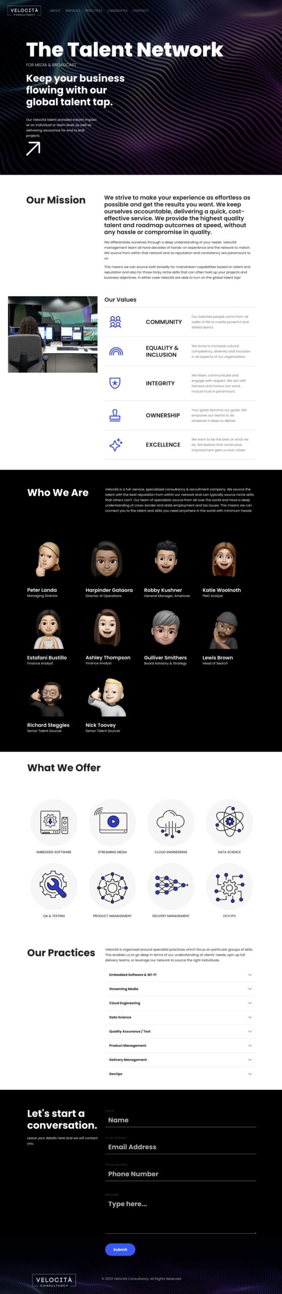 velocita website
