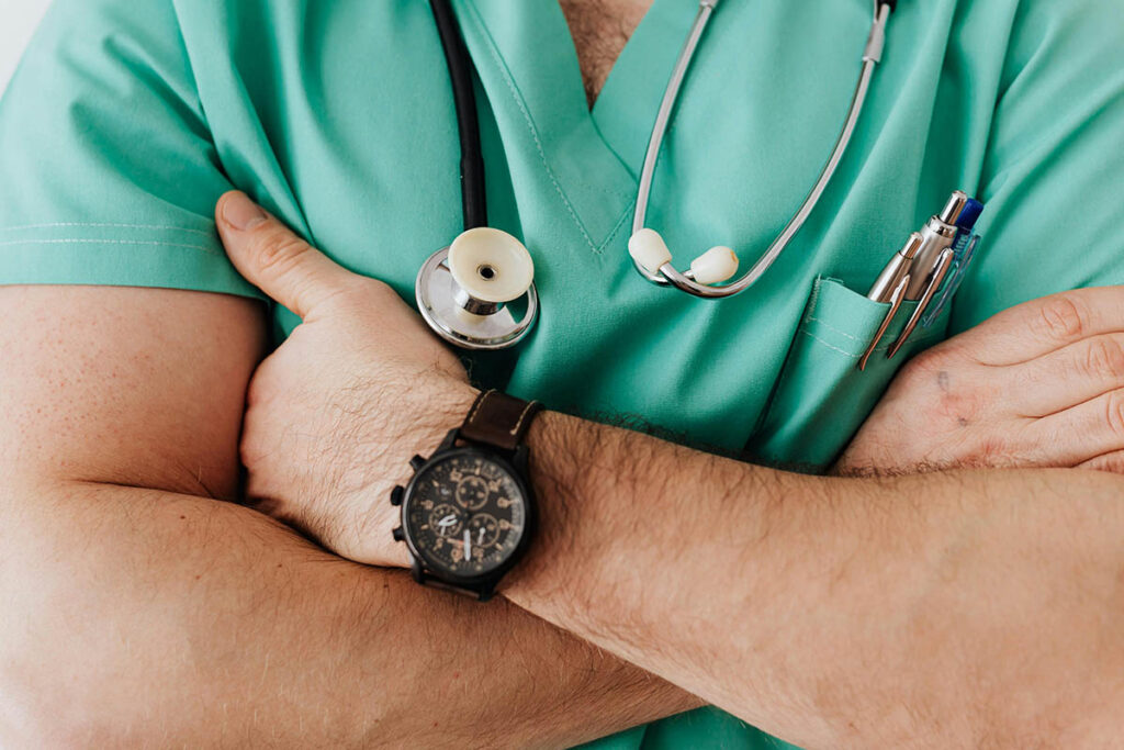 doctor folding his arms